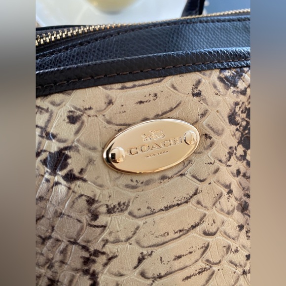 Coach Morgan Satchel in Python Snakeskin Embossed Leather - Picture 9 of 14